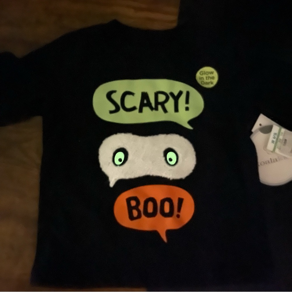 3-6M HALLOWEEN  Long Sleeve Shirt Koala Kids Glow In The Dark